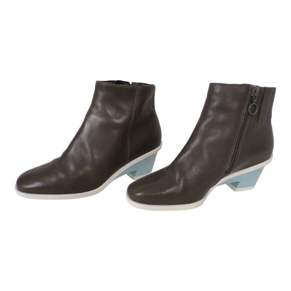 Camper Brooke Medium Gray Leather Ankle Bootie US 7 EU 37 #982 - Picture 4 of 10